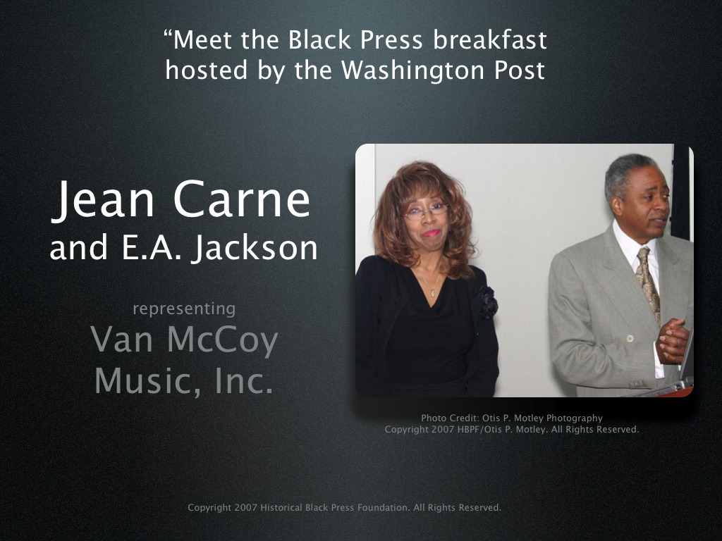 Van McCoy received the LEGACY AWARD at the Black Press All Star Awards