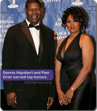 Dennis Haysbert and Pam Grier were honored at the 23rd annual NABOB dinner