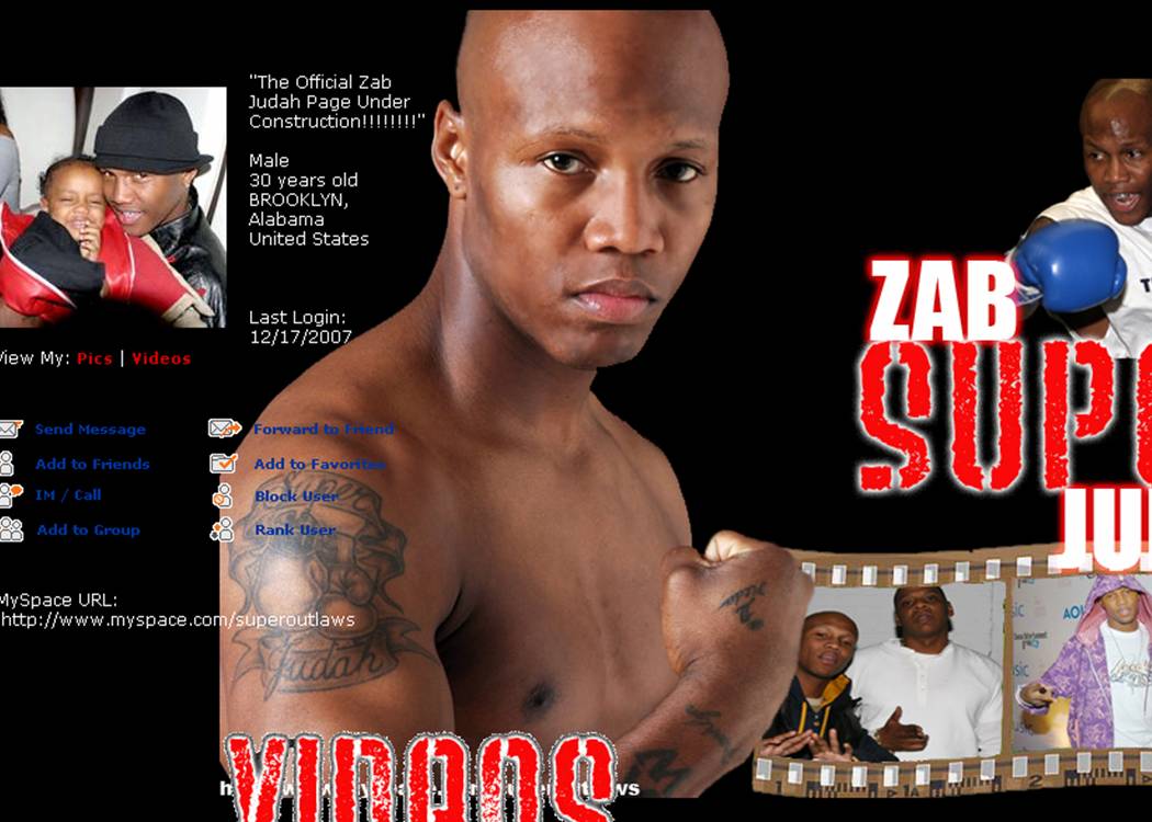 Zab Judah is prepared for the fight of his life against "Sugar" Shane Mosely in Las Vegas on May 31, 2008