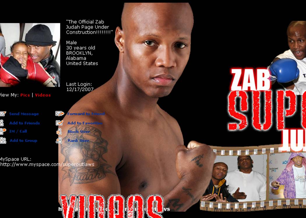 Zab Judah is prepared for the fight of his life against "Sugar" Shane Mosely in Las Vegas on May 31, 2008
